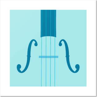 Strings in Shades of Blue Posters and Art